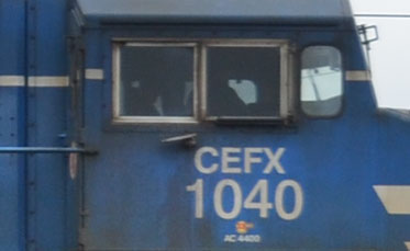 Picture of the CEFX name from a boxcar / Photo du nom CEFX pris sur un wagon couvert